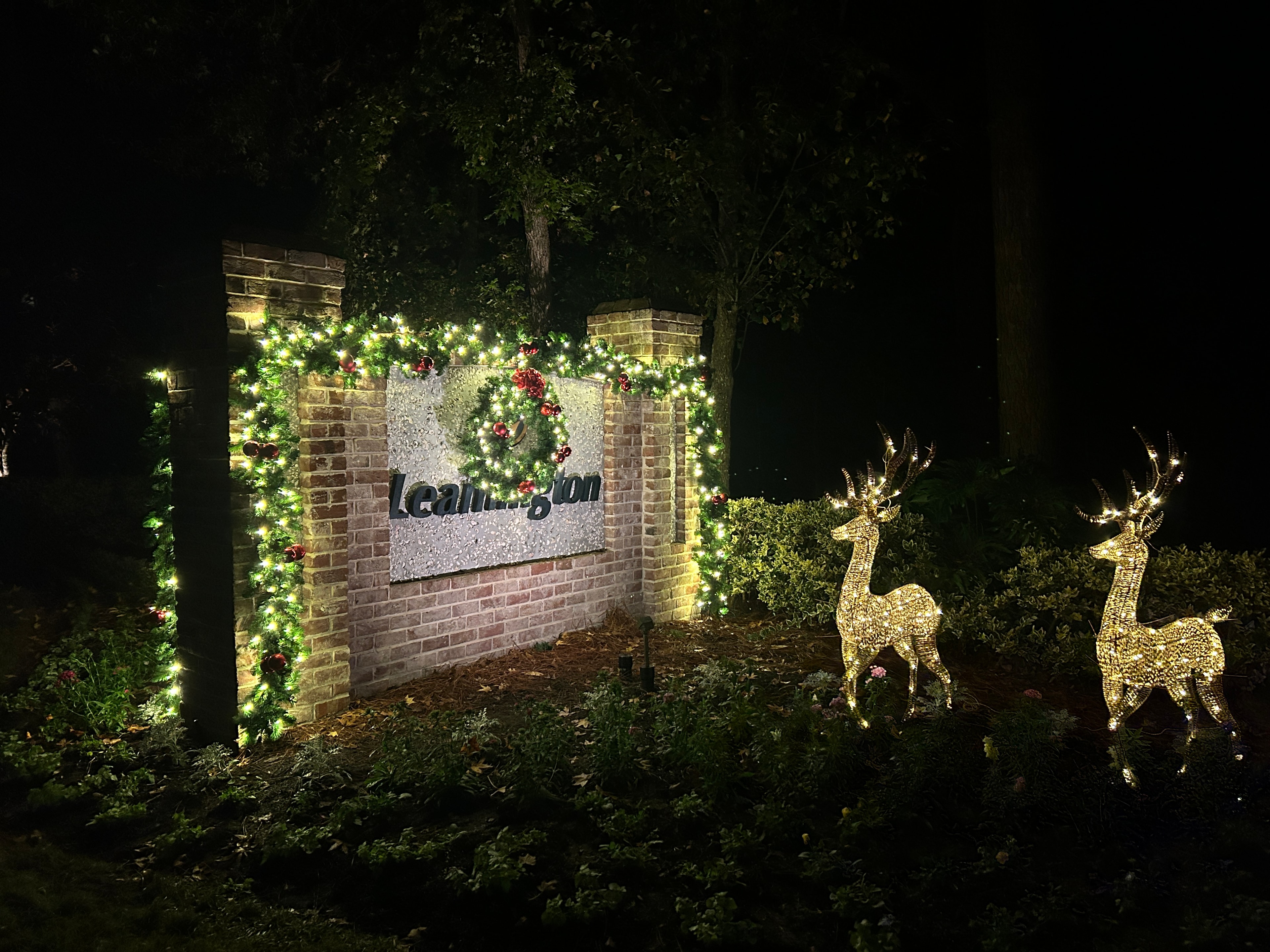 Residential holiday lighting installation